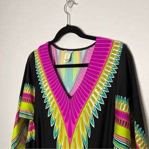 Trina Turk Oversized Plumas Tunic Shirt Coverup Small